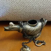 چراغ برنجی قدیمی سنگین