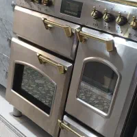 اجاق گاز لوازم آشپزخانه گاز‌فر سیلور استیل طلایی
