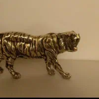 مجسمه ببر آهو خر قو برنجی