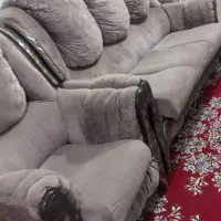 مبل ۷ نفره با میز و گل میز|مبلمان خانگی و میز عسلی|خورموج, |دیوار