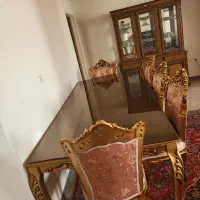 میزنهار خوری ۱۲نفره باتمام صندلیها سالم چوب گردو|میز و صندلی غذاخوری|تهران, تهرانپارس غربی|دیوار