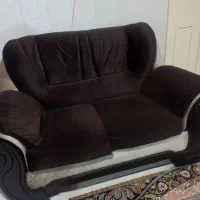 مبل هفت نفره قهوای وکرم