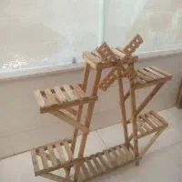 استند گلدان چوبی|گل و گیاه طبیعی|اصفهان, عاشق‌آباد|دیوار