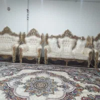 مبلمان سلطنتی شیک و کاملا سالم پارچه زرکوب|مبلمان خانگی و میز عسلی|اهواز, کوروش|دیوار