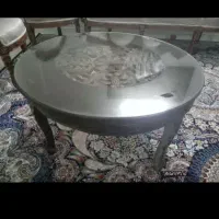 میز گردد منبت کاری به همراه شیشه|مبلمان خانگی و میز عسلی|تهران, آهنگ|دیوار