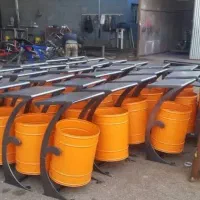 سطل زباله پارکی تمام فلزی با دوام ضد زنگ