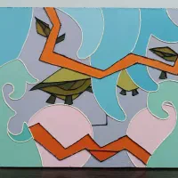 تابلو نقاشی انتزاعی دکوراتیو