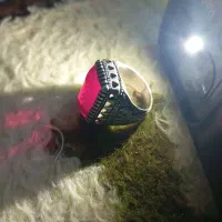 نگشتر یاقوت اصل قدیمی دست ساز با رکاب نقره|کلکسیون اشیاء عتیقه|تربت جام, بیست متری منبع آب|دیوار