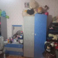 سرویس کامل نوجوان تخت تشک دلاور ۳کشو بوفه ۲عدد|تخت و سرویس خواب|ساری, |دیوار