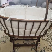 گهواره ی چوب ترک فندقی برند bybi baby|تخت و صندلی بچه|تهران, کیانشهر|دیوار