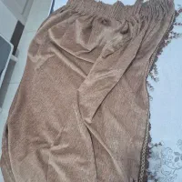 پرده حریر وکنارهای مخمل وآستری