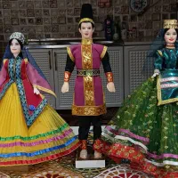 عروسک محلی و چراغ علاءالدین یلدایی وهفت سین ویترین