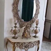 آینه شمعدان وساعت