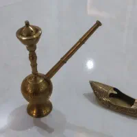 قلیان و جاسیگاری برنجی قدیمی