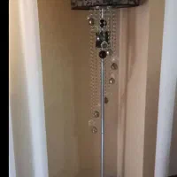 آباژورکریستالی پایه استیل