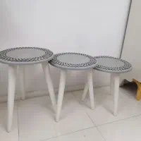 عسلی 3 تایی طوسی|مبلمان خانگی و میز عسلی|کرج, حیدرآباد|دیوار