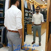 شلوار  پارچه ای قد ۱۱۰ بزیاق دو طرف کش