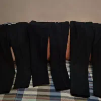 شلوار مشکی زنانه راسته تنگ کرپ و مازراتی