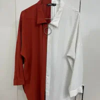 شومیز سفید آجری
