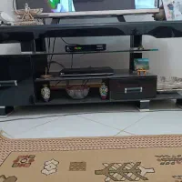 میزتلویزیون مشکی شیشه ای مشکی