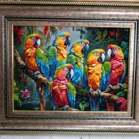 تابلو فرش دستبافت طرح طوطی ها/نقد و اقساط