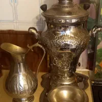 سماور کاملا سالم و بسیارکم کار قلم زنی|سماور، چای‌ساز، قهوه‌ساز|قزوین, |دیوار