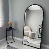 آینه  قدی فلزی مشکی گنبدی آینه اردکان ابعاد۱۸۰*۸۰