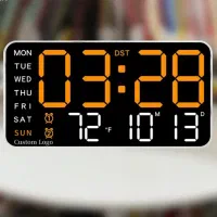 ساعت دیجیتالHDدیواری رومیزی۵سطح نور،آلارم،روز،دما