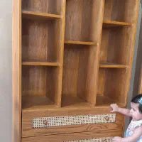 ویترین عروسک چوبی فروش ویژه / سیسمونی کودک|کتابخانه، شلف، قفسه‌های دیواری|مشهد, گوهرشاد|دیوار