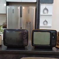دوعدد تلوزیون قدیمی نوستالژی در حد نو