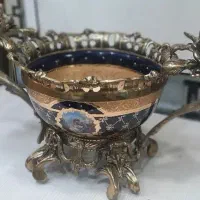 کاسه میوه خوری چینی و برنز لوکس