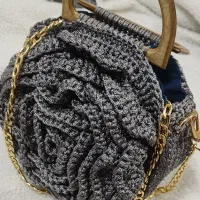 کیف دوشی بافتنی