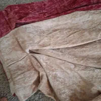 پرده مدل پلیسه حریر بهمراه دو پنل کامل اماده نصب