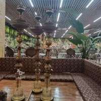 سه عدد قلیان‌پایه برنجی زیبا بلند