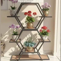 پایه گلدان استند گلدان فلزی مدل کندو پلاسpvc ضدآب|گل و گیاه طبیعی|تهران, افسریه جنوبی|دیوار