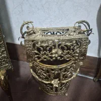 سطل وجادستمال کاغذی برنز اصل