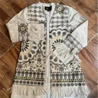 مانتو سوزندوزی کرپ حریر کت مجلسی ژاکارد