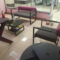 مبل اداری ۲ نفره با ۲ عدد تک نفره و میز عسلی