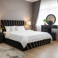 تخت دو نفره دونفره همراه سرویس خواب  مدل رزیدنس