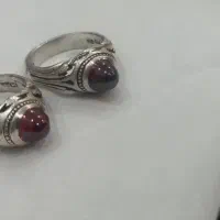 انگشتر لعل جفت