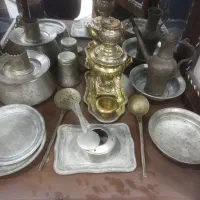 سرویس سیسمونی انتیک عتیقه مسی قدیمی دستساز