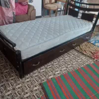 تخت فلزی بدون تشک با کشوی بزرگ