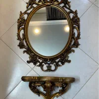 آیینه کنسول. قاب.شمعدانی رزین