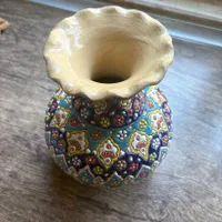 گلدان کاردست میناکاری|ظروف سرو و پذیرایی|تهران, طرشت|دیوار