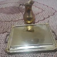 سینی وپارچ برنزی اصل قدیمی کاملا سالم|کلکسیون اشیاء عتیقه|اردبیل, |دیوار