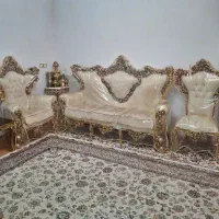 مبلمان استیل چوب راش در حد نو