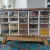 جا ادویه ای کشویی چوبی