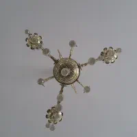 لوستر ۳شاخه طلایی|لوستر و چراغ آویز|مشهد, الهیه|دیوار