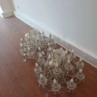 لوستر کریستال کلاسیک 14 شاخه با آویز (یک جفت)