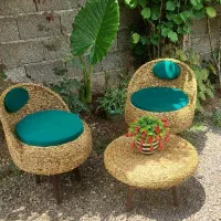 میز صندلی حصیری صنایع دستی